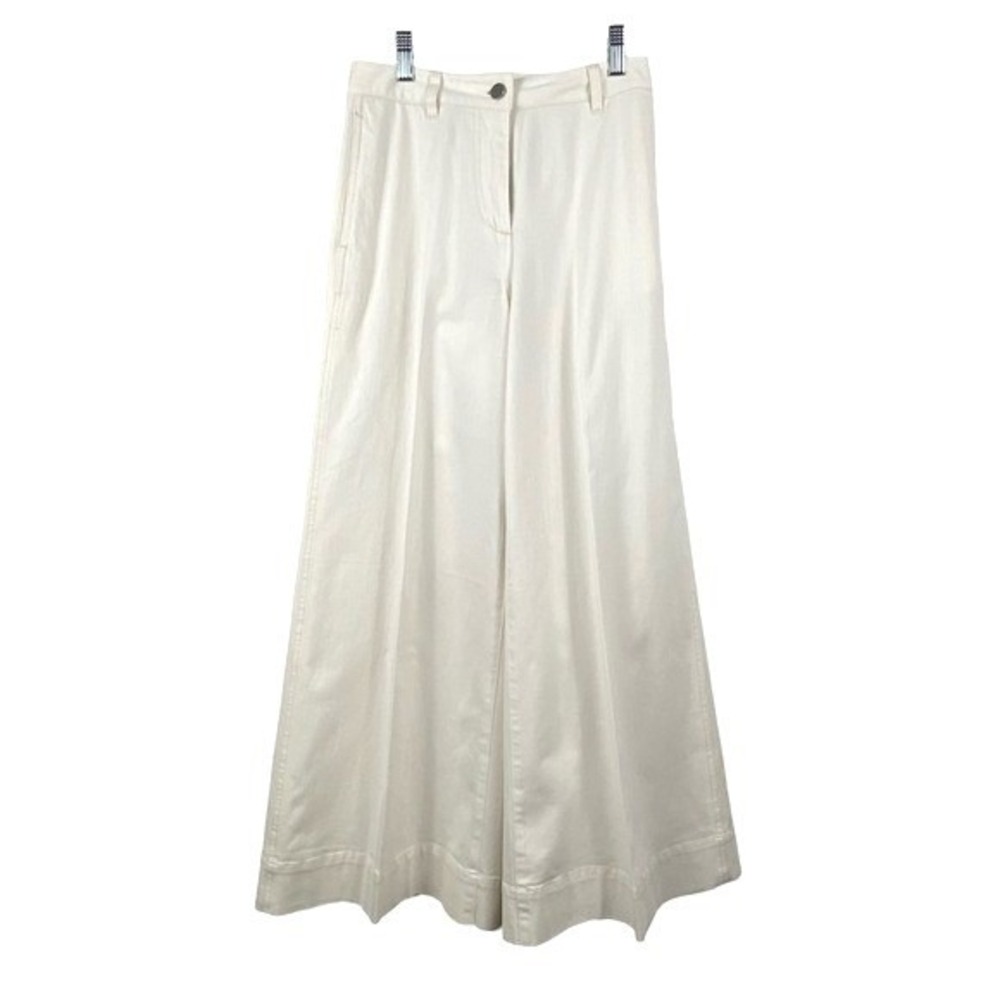 Elizabeth and James White Wide Leg Crop Jeans High Rise Size 25